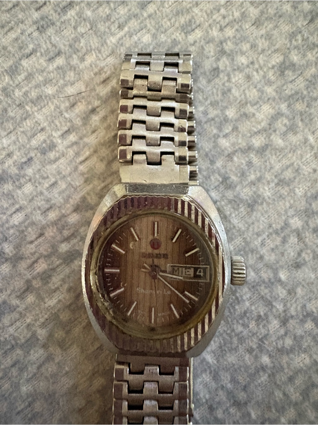 Rado Silver Stainless Steel Bracelet Watch With Brown Dial